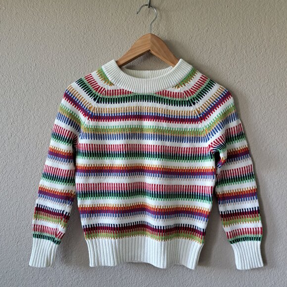 ❤️J. Crew "The Reeds" Modern Preppy Multicolor Striped Knit Sweater XXS - Picture 1 of 10